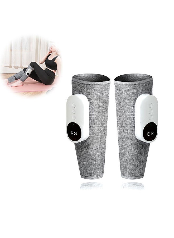 WINEENEE Leg Air Compression Massager with Heat, 3 Massage Modes & 3 Intensity Levels, Comfortable Calf Wrap Design for Daily Relaxation (1 Pair) - Image 1